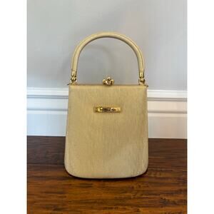 Vintage Sanremo Gold Structured Handbag